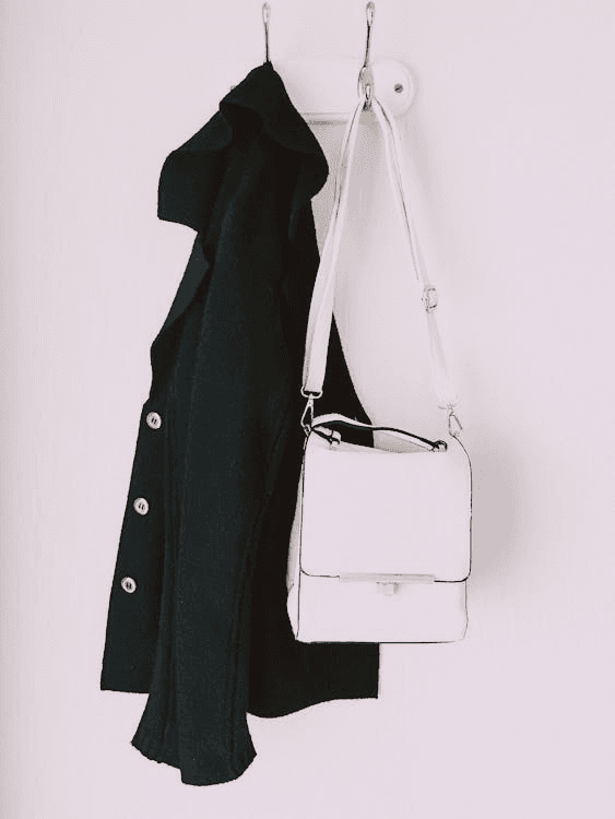 Black Coat with Bag